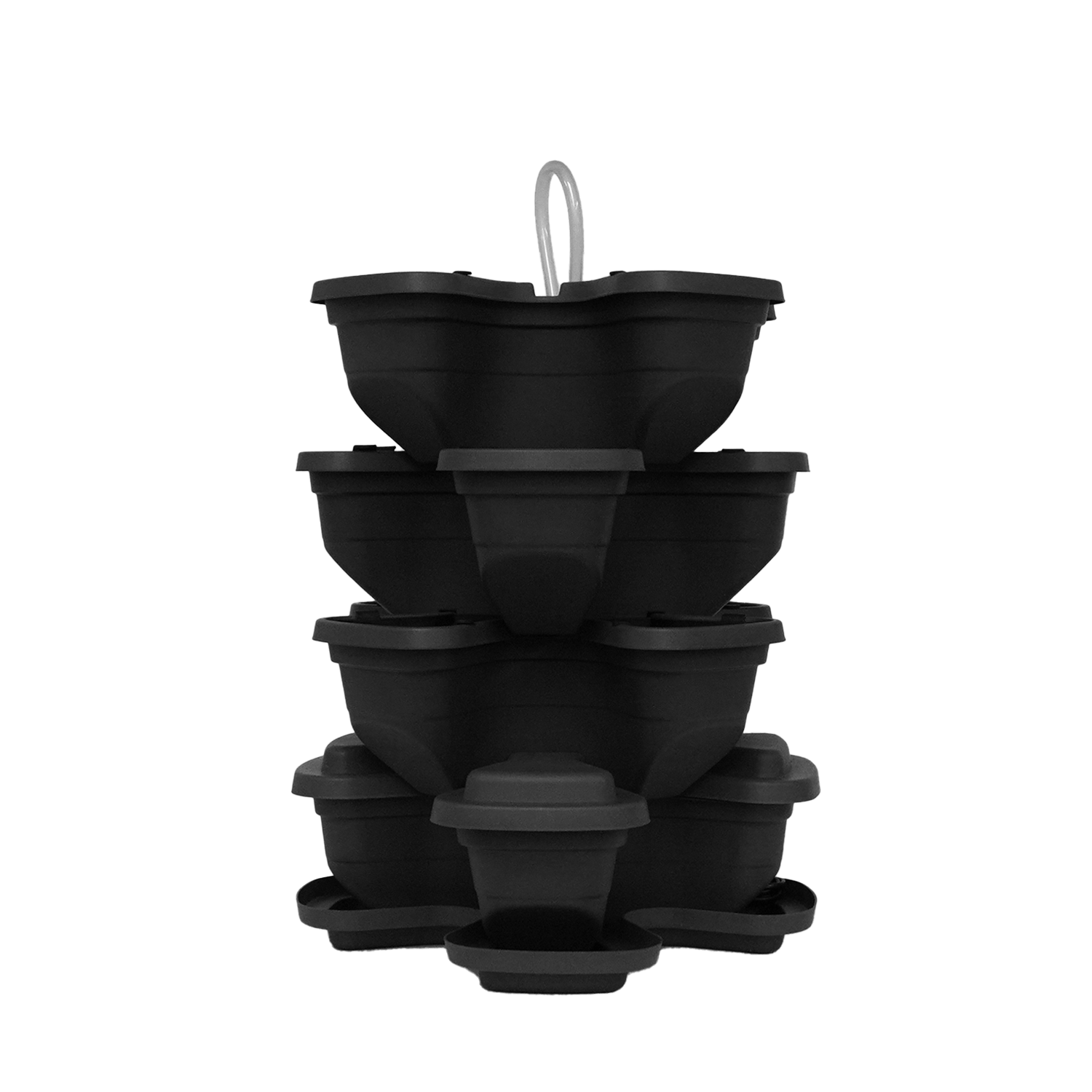Pflanzturm 3+1 mit Wasserpumpe (Anthrazit)