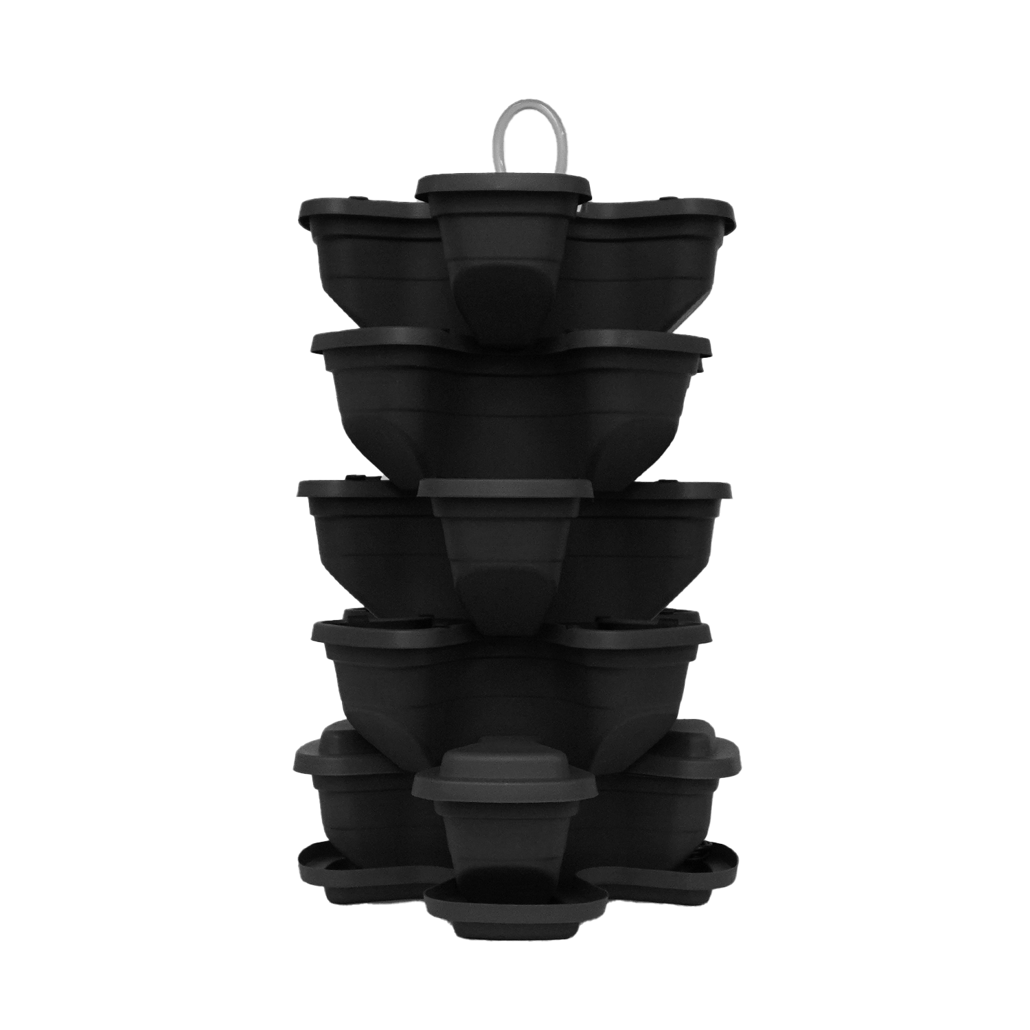 Pflanzturm 4+1 mit Wasserpumpe (Anthrazit)