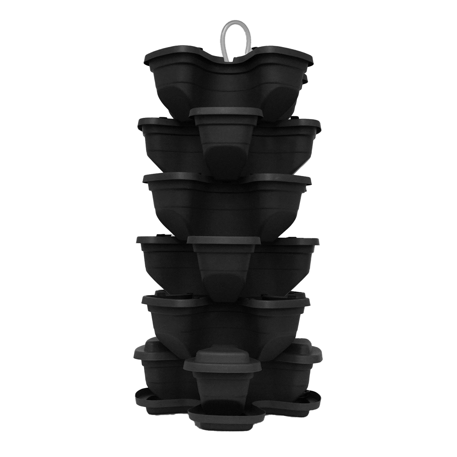 Pflanzturm 5+1 mit Wasserpumpe (Anthrazit) – Bild 3